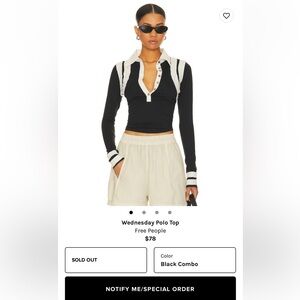 Free People Wednesday Polo Top